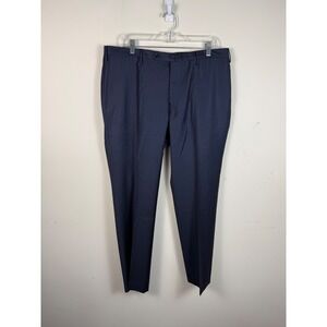 Incotex Slowear Mens Classic Fit Pattern B Navy Blue Dress Pants Trousers 38